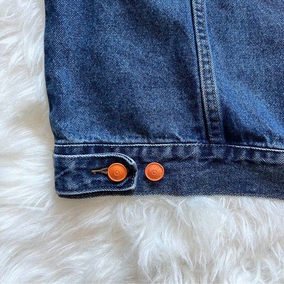 New! LA DETRESSE Logo Amnesia Retro Style Oversized Hand Print Denim Jacket - Picture 6 of 8